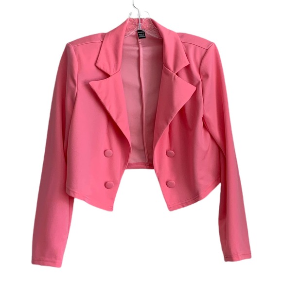 SHEIN Jackets & Blazers - Shein Double Breasted Cropped Jacket Pink Size 6